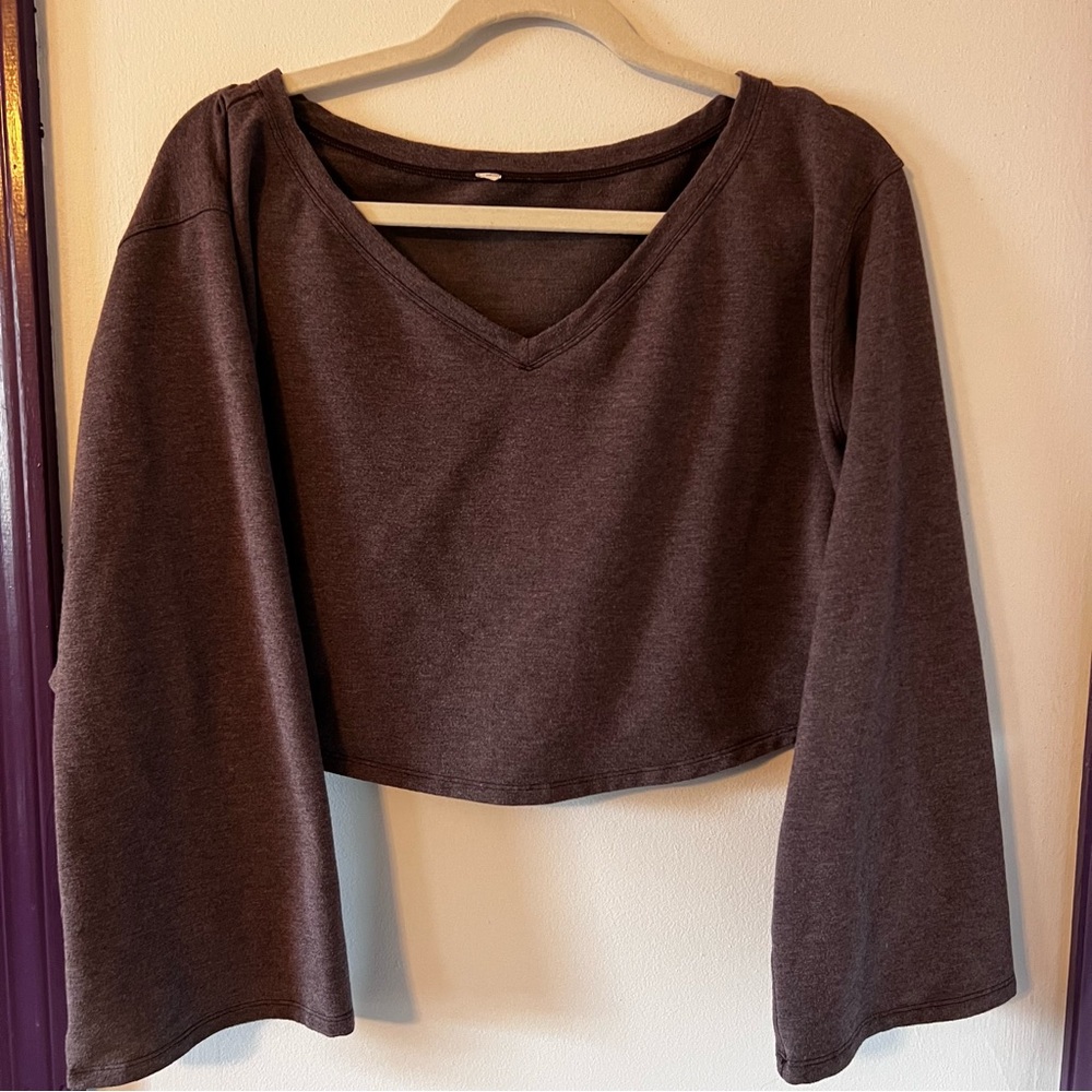 Lululemon Bell Sleeve Cropped Shirt